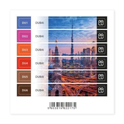 Aufkleber für Mustertips der Dubai-Kollektion