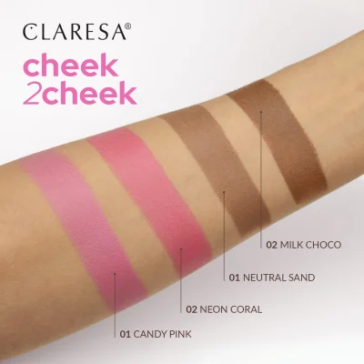 Rouge Blush Stick Cheek2Cheek 01 Candy Pink 6g Claresa