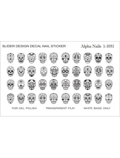 Nagel Sticker Totenkopf-schwarz 1-1051