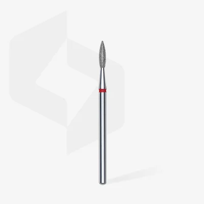 Diamantfräser Spitze Flamme Rot, Durchmesser 2.1 Mm / Arbeitsteil 8 Mm Staleks