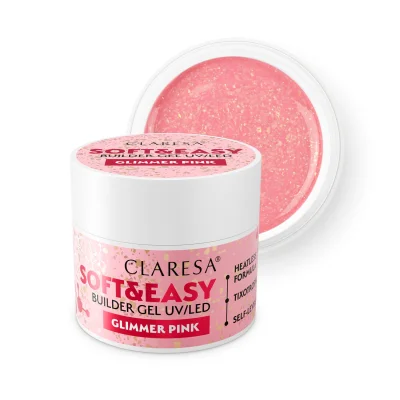 Builder Gel Soft&Easy Glimmer Pink 90g Claresa