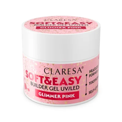 Builder Gel Soft&Easy Glimmer Pink 90g Claresa