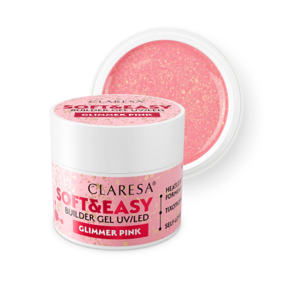 Builder Gel Soft&Easy Glimmer Pink 45g Claresa