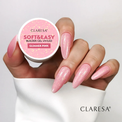 Builder Gel Soft&Easy Glimmer Pink 45g Claresa