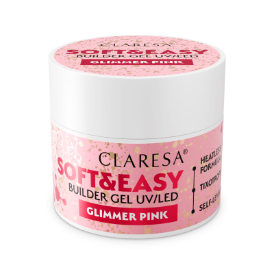 Builder Gel Soft&Easy Glimmer Pink 45g Claresa