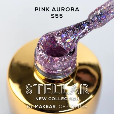 S55 Pink Aurora UV Nagellack 8 ml Makear