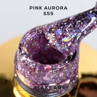 S55 Pink Aurora UV Nagellack 8 ml Makear