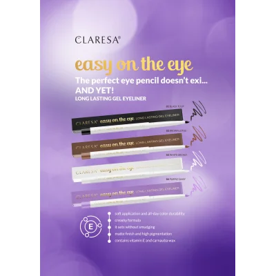 Easy On The Eye Gel Eye Pencil 01 Black Tulip 0,3 g Claresa