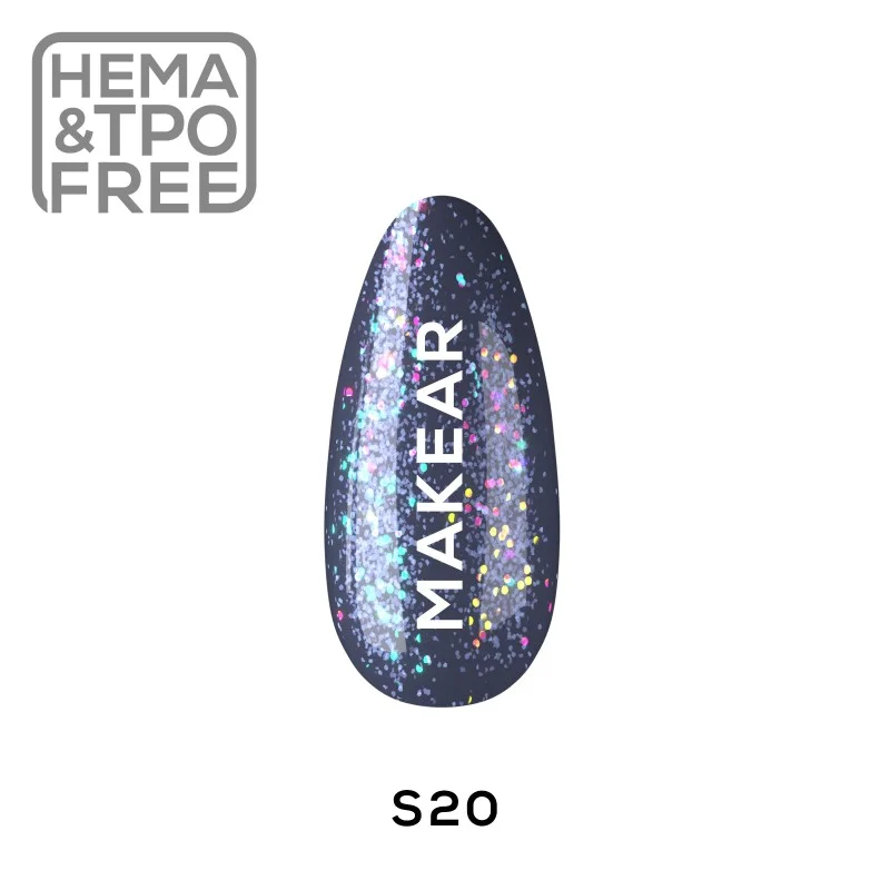 S20 Glitter UV Nagellack 8 ml Makear