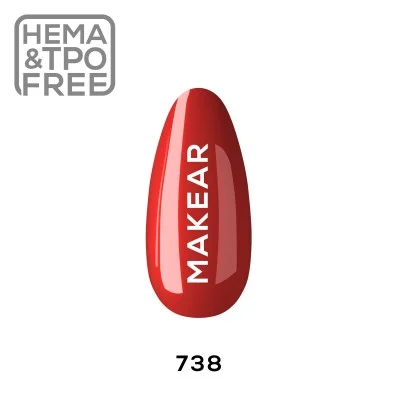 738 Red UV Nagellack 8 ml Makear