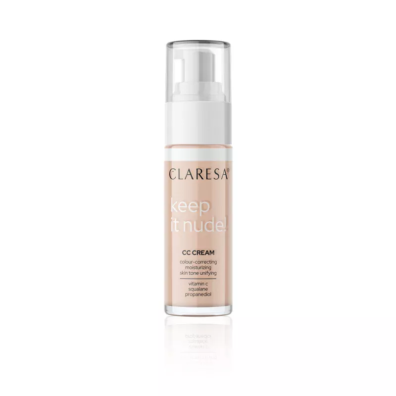 KEEP IT NUDE! 102 WARM MEDIUM Moisturizing Cream-Foundation Evening Out Skin Tone 33g Claresa