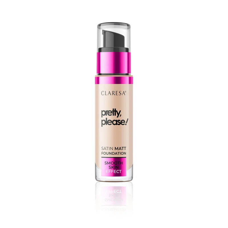 SATIN-MATTE FOUNDATION PRETTY, PLEASE! 05 DEEP-MEDIUM 34g Claresa