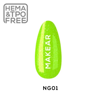 NG01 Neon Glitter UV Nagellack 8 ml Makear