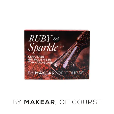 Ruby Sparkle Set - UV Nagellack, Base, Top Makear