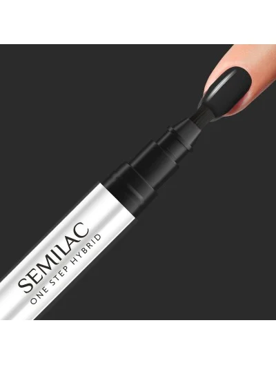 S190 Semilac One Step UV Nagellack Stift 3in1 The Black