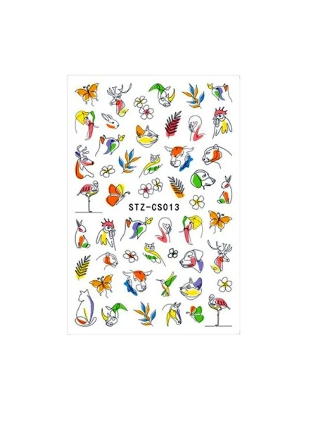 Nagel Sticker abstrakt Tiere STZ-CS013
